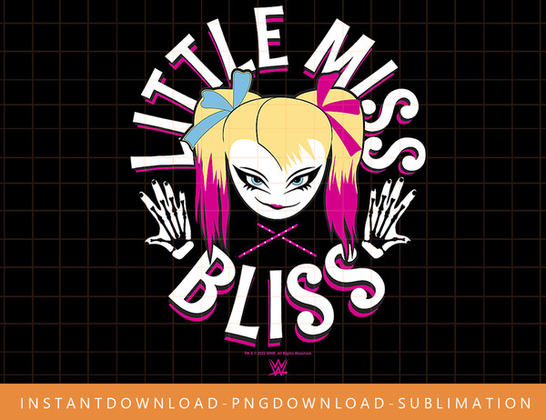 WWE Little Miss Bliss Alexa Bliss Cartoon Punk Logo T-Shirt copy.jpg