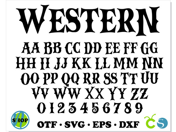  Craft Letters, Railroad Western Font