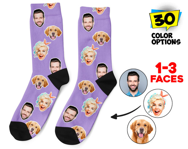 Custom Face Socks, Personalized Photo Socks, Picture Dog Socks, Pet Face on Socks, Customized Funny Photo Gift For Her, Him or Best Friends - 1.jpg