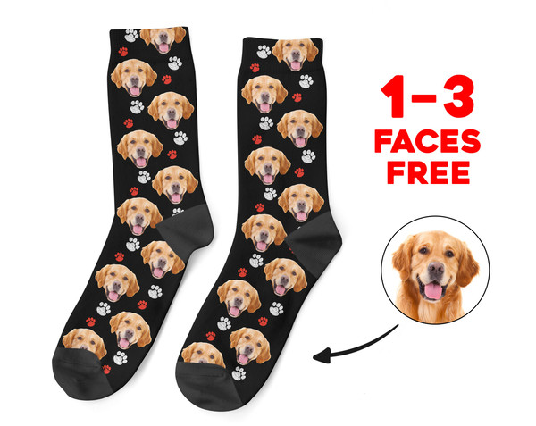 Custom Dog Socks, Personalized Pet Socks, Face Socks, Funny Dog