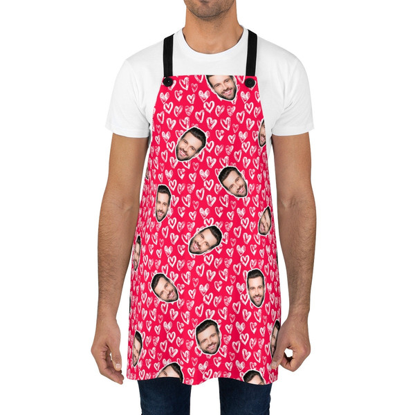 Personalized Faces Apron Custom Photo Apron Love Valentines Day Funny Crazy Face Kitchen Apron Personalized Kitchen Custom Picture Chef Gift - 4.jpg