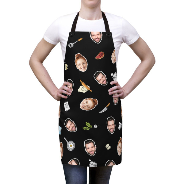 Personalized Faces Apron, Custom Photo Apron for Women and Men, Funny Crazy Face Kitchen Apron Personalized Kitchen Custom Picture Chef Gift - 4.jpg