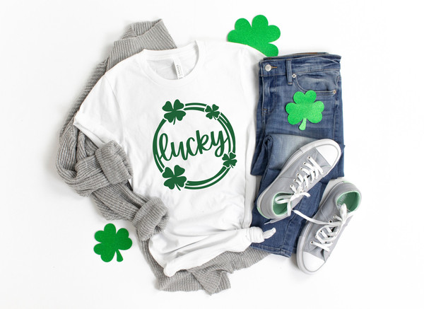 Lucky Shirt,St Patrick's Day Shirt,Lucky Shamrock Shirt,Shamrock Tee, Patrick's Day Gift,Patrick's Day Family Matching Shirt,Drinking Shirt - 1.jpg
