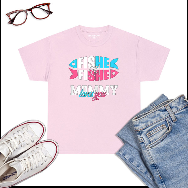 Womens Gender Reveal Ideas Fishe Or Fishe Mommy Loves You Fi