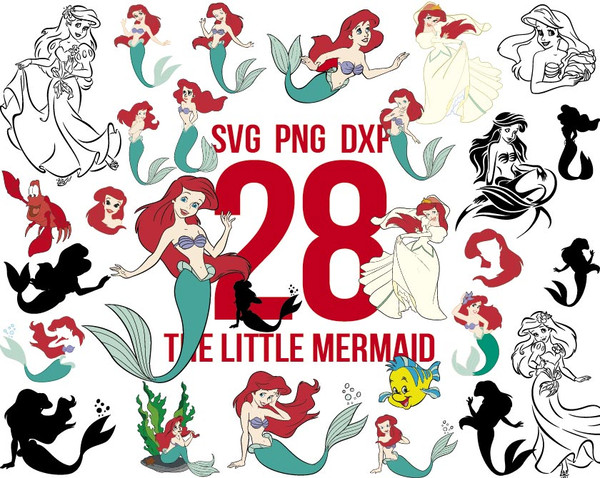 disney princess mermaid svg