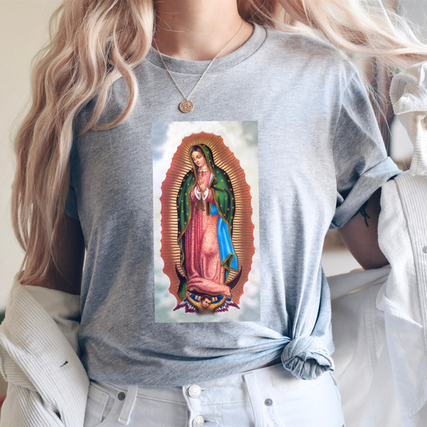 Our Lady of Guadalupe, Saint Virgin Mary, Virgen de Guadalupe, Guadalupe Shirt, Mexican Shirt, Latina Shirt - 1.jpg