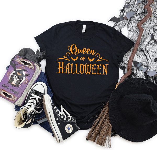 Queen of Halloween Shirt,Halloween Party Shirts,Hocus Pocus Shirts,Sanderson Sisters Shirts,Halloween Outfits,2022 Halloween Funny Shirt - 2.jpg