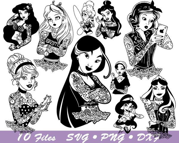 Punk Princess outline svg