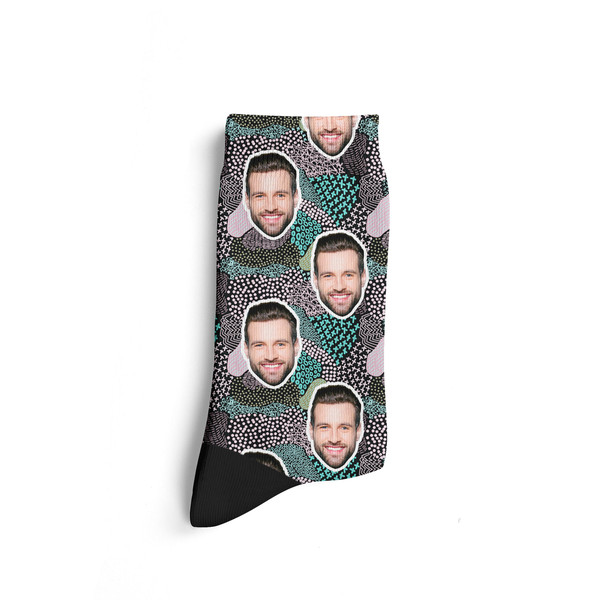 Custom Face Socks, Custom Photo Socks, Face on Socks, Personalized, Geometric Picture Socks, Funny Gift For Her, Him or Best Friends - 2.jpg