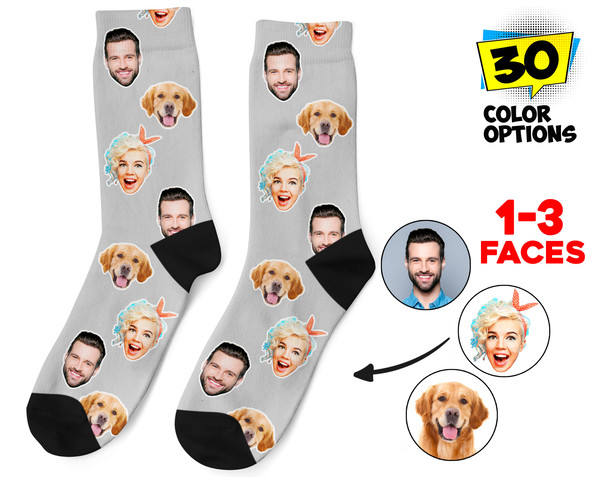 Custom Face Socks, Personalized Photo Socks, Picture Dog Socks, Pet Face on Socks, Customized Funny Photo Gift For Her, Him or Best Friends - 1.jpg