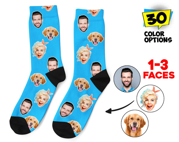 Custom Face Socks, Personalized Photo Socks, Picture Socks, Face on Socks, Customized Funny Photo Gift For Her, Him or Best Friends - 1.jpg