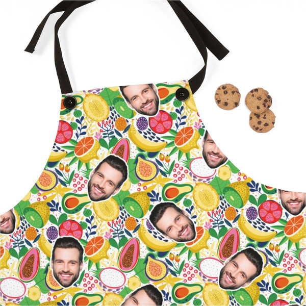 Custom Fruits Apron, Kitchen Photo Apron, Personalized Apron, Funny Crazy Face Kitchen Apron, Fruit Kitchen Apron, Custom Picture Chef Gift - 3.jpg