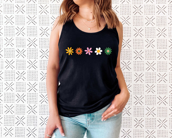 Daisy Womens Tank Top, Retro Wildflower Tank, Spring Tank, Daisy Lover Shirt, Daisy Gift, Daisy Flower Tank, Vacation Gift Tank Top - 7.jpg