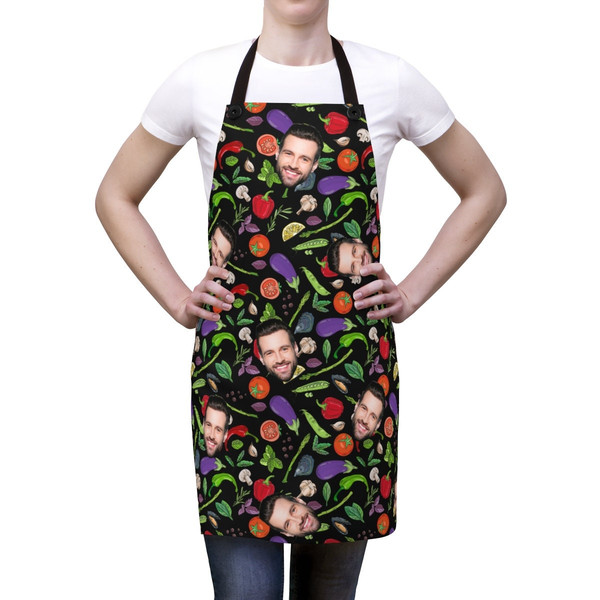 Vegetables Custom Apron, Personalized Faces Apron, Custom Photo Apron, Funny Crazy Face Kitchen Apron Picture, Best Father's Day, Chef Gift - 2.jpg