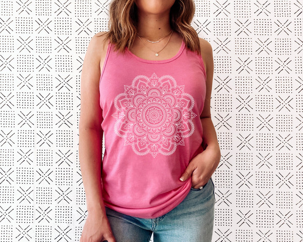 Womens Mandala Design, Flowy Tank Top, Mandala Tank, Shirt f - Inspire  Uplift