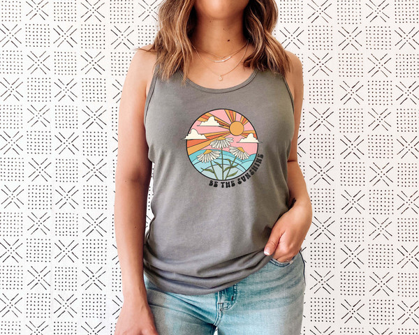 Be The Sunshine Tank Top, Summer Tank For Women, Retro Sun Tank Tee, Vintage Graphic Tank, Kindness Tshirt, Motivational Tank Top - 5.jpg