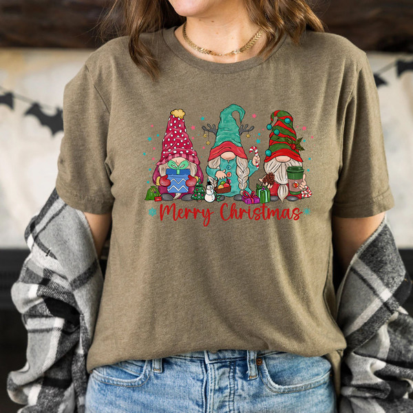Christmas Gnome Tshirt - Cute Gnomies Tshirt - Merry Christmas T-shirt - Gnome For The Holidays Shirt - Cute Christmas Tee - 3.jpg