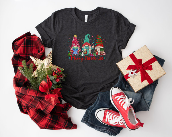 Christmas Gnome Tshirt - Cute Gnomies Tshirt - Merry Christmas T-shirt - Gnome For The Holidays Shirt - Cute Christmas Tee - 4.jpg