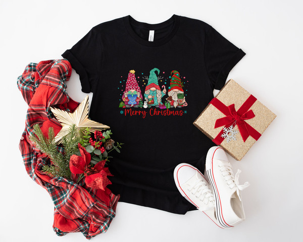 Christmas Gnome Tshirt - Cute Gnomies Tshirt - Merry Christmas T-shirt - Gnome For The Holidays Shirt - Cute Christmas Tee - 5.jpg