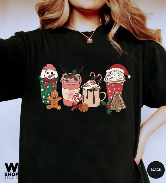 Retro Christmas Comfort Colors Shirt, Snowman Coffee Latte Shirt, Vintage Santa Christmas Shirt, Retro Holiday Shirt, Ugly Sweater Shirt - 4.jpg