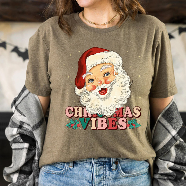 Christmas Santa Shirt, Retro Santa Shirt, Gift For Christmas, Retro Christmas Shirt, Christmas Shirt For Women, Gift For Women, Santa Shirt - 3.jpg