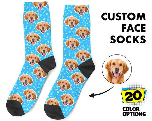 Custom Dog Socks, Personalized Pet Photo Socks, Customized Cute Dog Face Socks, Dog Lover Gift, Funny Dog Socks, Dog Mom Gift, Pet Socks - 1.jpg