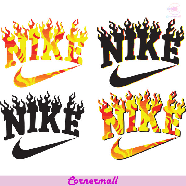 Fire Nike Logo Svg, Logo Brand Svg, Fire Nike Svg, Nike Logo - Inspire  Uplift