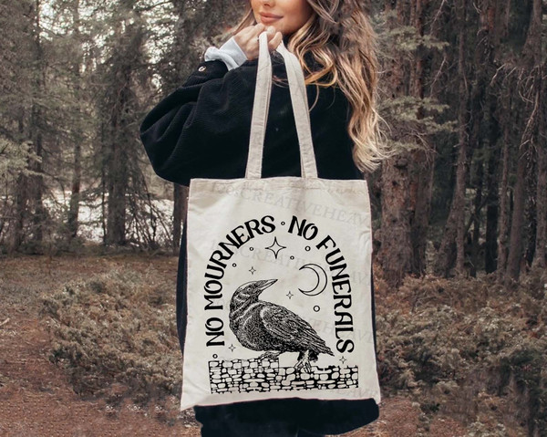 No Mourners Tote Bag inspired by The Crows, Six of Crows Tote Bag - 2.jpg
