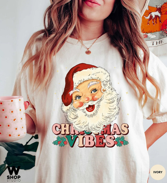 Christmas Santa Shirt, Retro Santa Shirt, Gift For Christmas, Retro Christmas Shirt, Christmas Shirt For Women, Gift For Women, Santa Shirt - 4.jpg