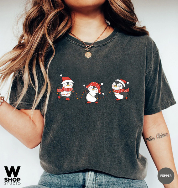 Retro Christmas Comfort Colors Shirt, Cute Animals Shirt, Vintage Christmas Shirt, Retro Holiday Shirt, Ugly Shirt - 2.jpg