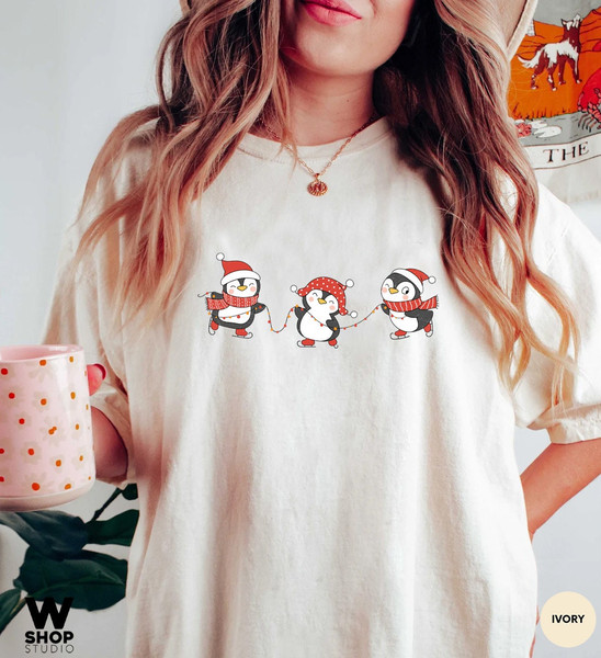 Retro Christmas Comfort Colors Shirt, Cute Animals Shirt, Vintage Christmas Shirt, Retro Holiday Shirt, Ugly Shirt - 3.jpg