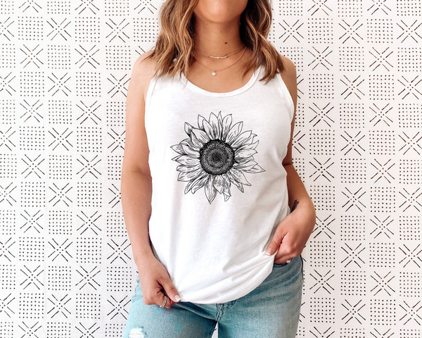 Sunflower Tank Top Sunflower Tank Tops for Women Plus Size Clothing Available Womens Summer Tops Womens Summer Clothing Sun - 4.jpg