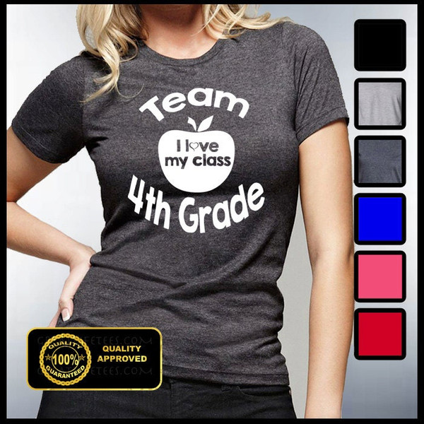 TEAM 4TH GRADE Shirt, Back To School Tees, Teacher T-shirts, School Shirts, Pre-K, 2nd Grade, Classroom T-shirts - 1.jpg