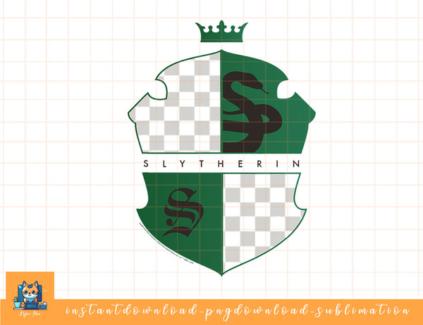 Harry Potter Slytherin Checkered Shield Crest png, sublimate, digital download.jpg