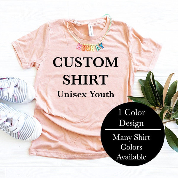 Custom Youth T-shirt, Custom T-shirt, Personalized Unisex Shirt, Your Own Text - 1.jpg