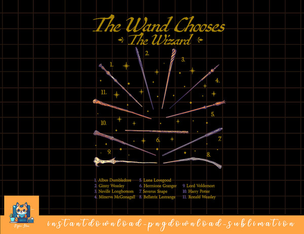 Harry Potter The Wand Chooses The Wizard Numerical Chart png, sublimate, digital download.jpg