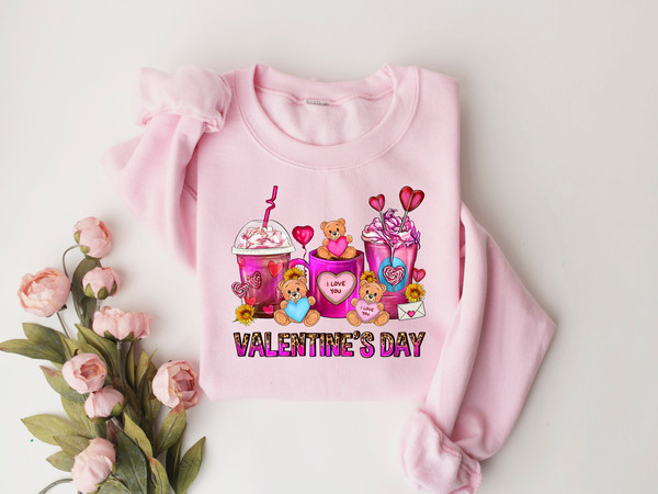 Valentines Day Coffee Cups Shirt,Valentines Day Shirts For Woman,Latte Valentine Shirt,Valentines Day Gift,Happy Valentine's Day Shirt - 1.jpg