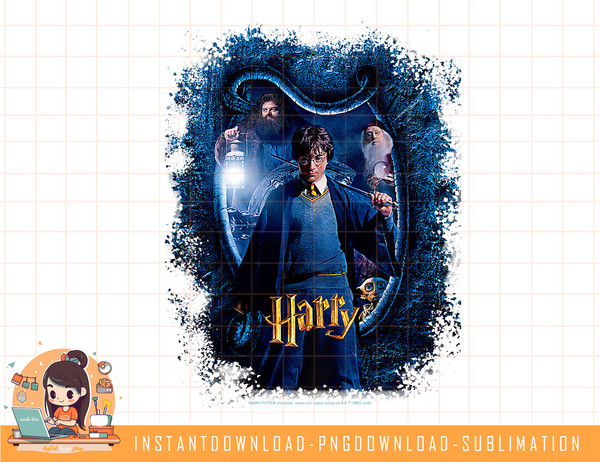 Kids Harry Potter Hagrid And Dumbledore Character Portrait Poster png, sublimate, digital download.jpg