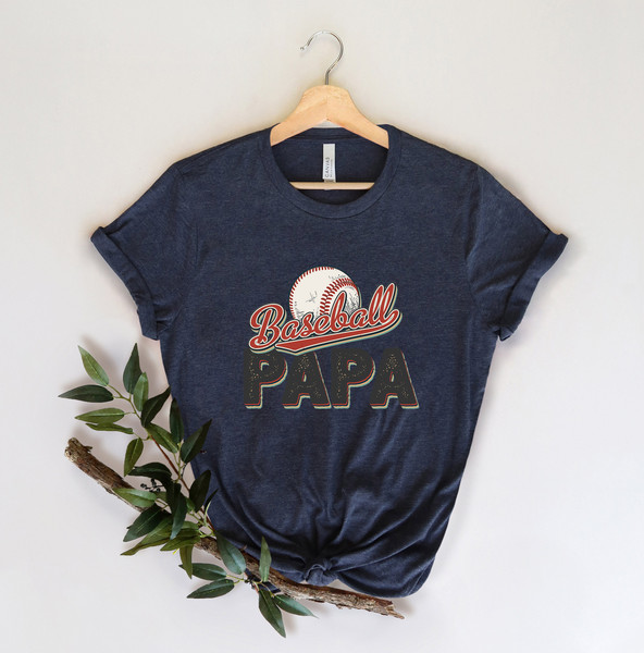 Baseball Papa Shirt, shirt for baseball Grandpa, Gift for Grandpa, Fathers Day Gift, Grandpa baseball Shirt, baseball Tshirt, Birthday gift - 3.jpg