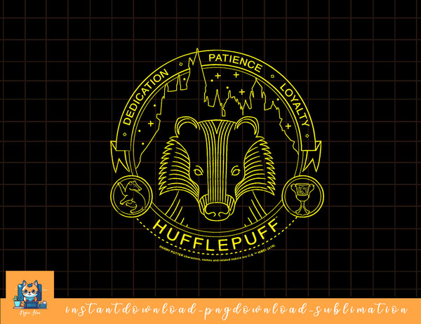Kids Harry Potter Hufflepuff Symbol Line Art png, sublimate, digital download.jpg