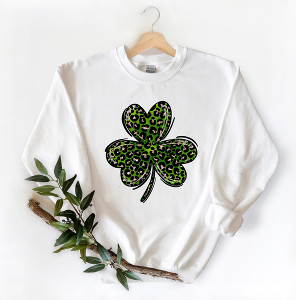 Leopard Print Shamrock Shirt, St Patricks Day Shirt, Shamrock Lucky Lips, Four Leaf Clover, Shamrock, Irish Shirt - 3.jpg