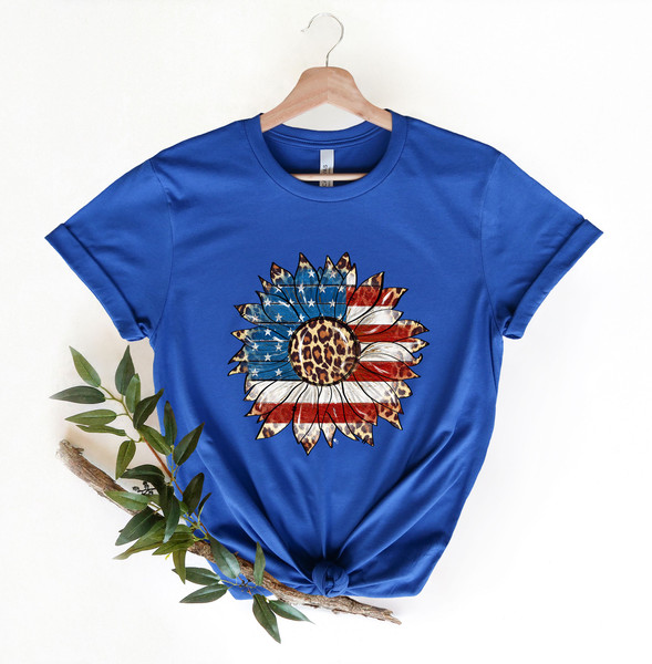 America Sunflower Shirt, Sunflower Flag Gift Shirt,Leopard Sunflower 4Th Of July Shirt, 4Th Of July Flag Gift Shirt, Independence Shirt, - 4.jpg