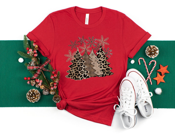 Christmas Trees plaid, leopard, cheetah T-shirt,Merry Christmas Shirt,Christmas T-shirt, Christmas Family Shirt,Christmas Gift, Holiday Gift - 3.jpg