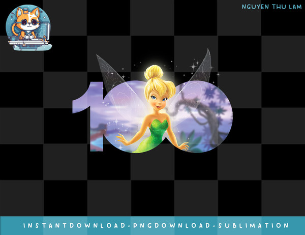 Disney 100 Anniversary Peter Pan Tinker Bell D100 png, digital prints.jpg