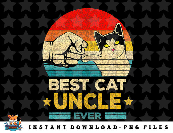 Best Cat Uncle Ever Vintage Cat Uncle Father Day Gift png, sublimation, digital download.jpg