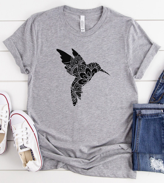 Hummingbird Shirt, Floral Hummingbird Shirt, Bird Lover, Nature Lover, Hummingbird Books Shirt - 2.jpg