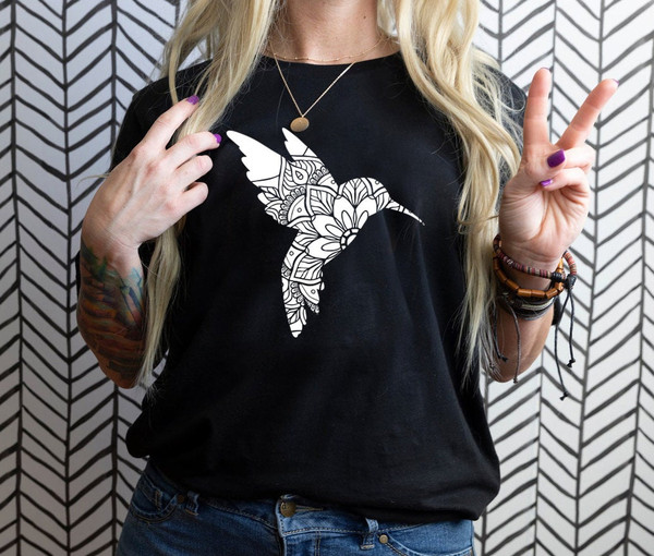 Hummingbird Shirt, Floral Hummingbird Shirt, Bird Lover, Nature Lover, Hummingbird Books Shirt - 7.jpg