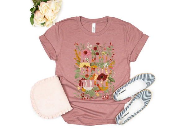 Keep Blooming Tee, Floral T-shirt, Bohemian Style Shirt, Butterfly Shirt, Trending Right Now, Women's Graphic T-shirt, Love Tee - 4.jpg