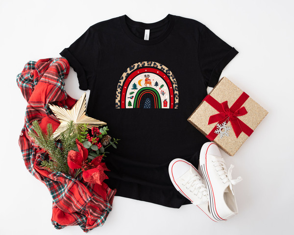 Merry Christmas Shirt, Christmas Rainbow T-shirt, Rainbow Shirt, Christmas Family Shirt, Merry Christmas Shirt, Christmas Gift, Holiday Gift - 8.jpg