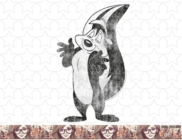 Kids Looney Tunes Pepe Le Pew Vintage Portrait png, sublimation, digital download .jpg